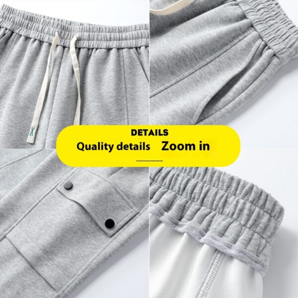 Spring And Autumn Loose Men's Sports Knitted Cotton Casual Trousers - Image 2