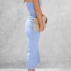 Tube Top Tight Sunken Stripe Dress - Image 2