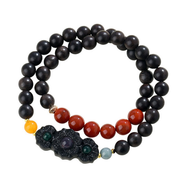 Natural Sandalwood Bodhi Round Beads Bead Bracelet - Image 4